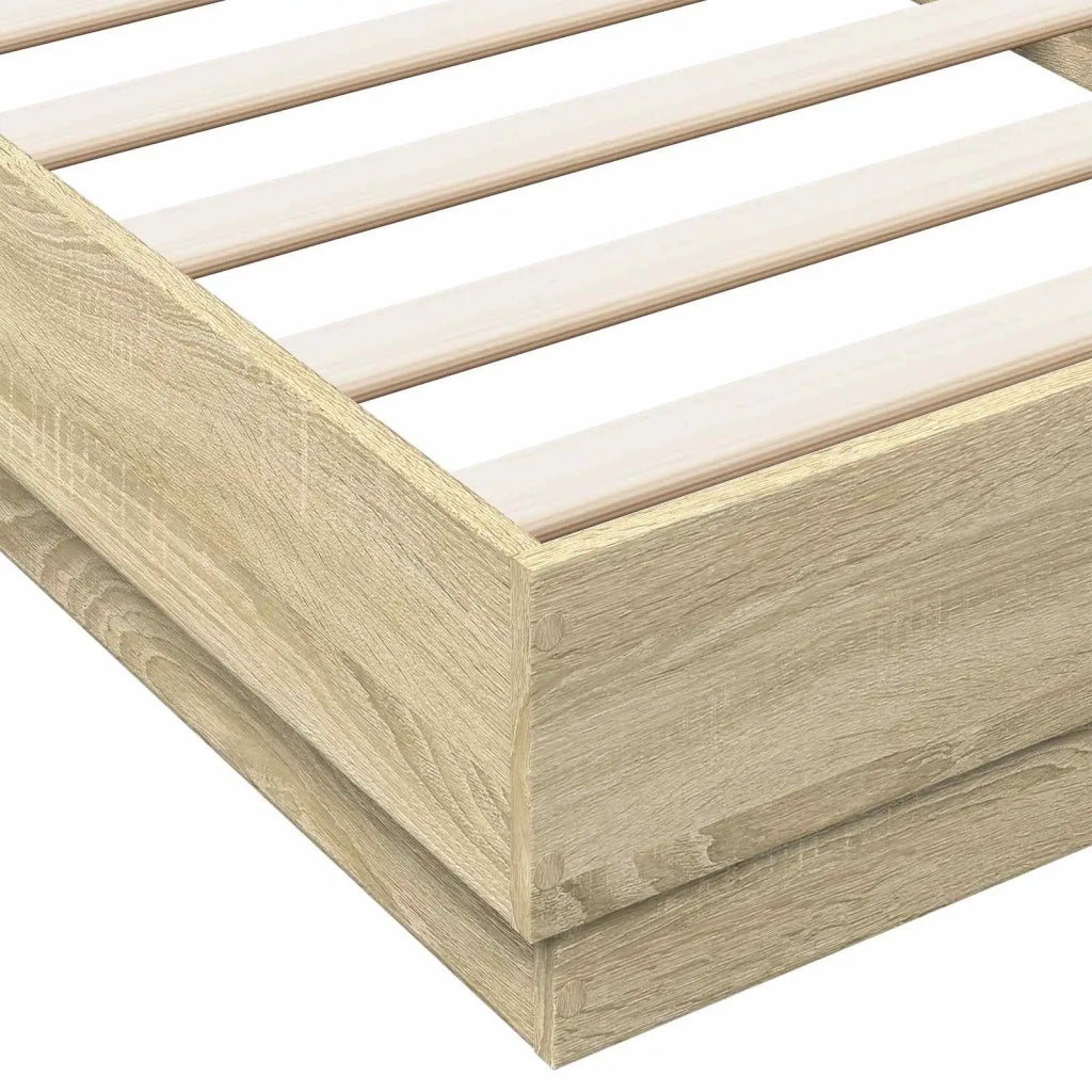Letto con LED Rovere Sonoma 80 x 200 cm Legno ingegnerizzato 8009004