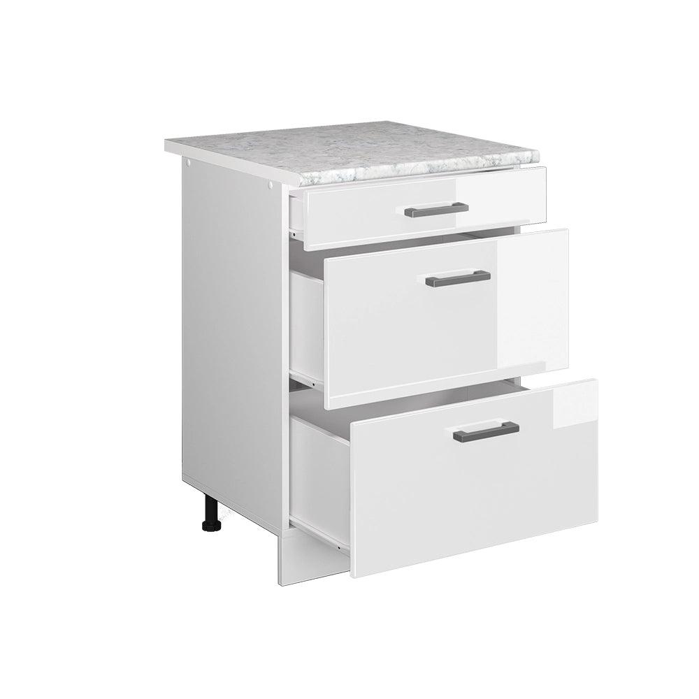 Vicco Base universale Bianco lucido 60 cm con cassetti