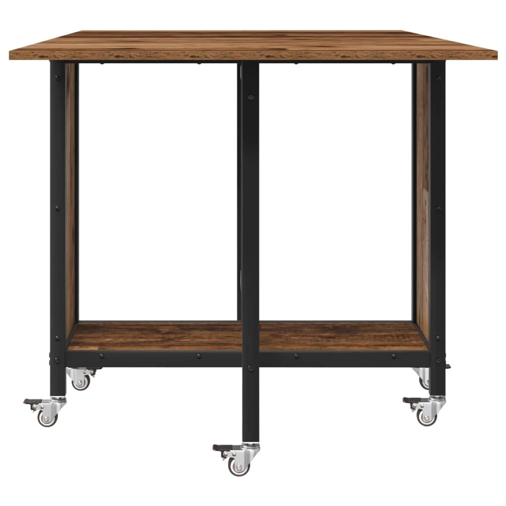 Tavolo da pranzo pieghevole con ruote 130 x 80 x 76,5 cm 8006047