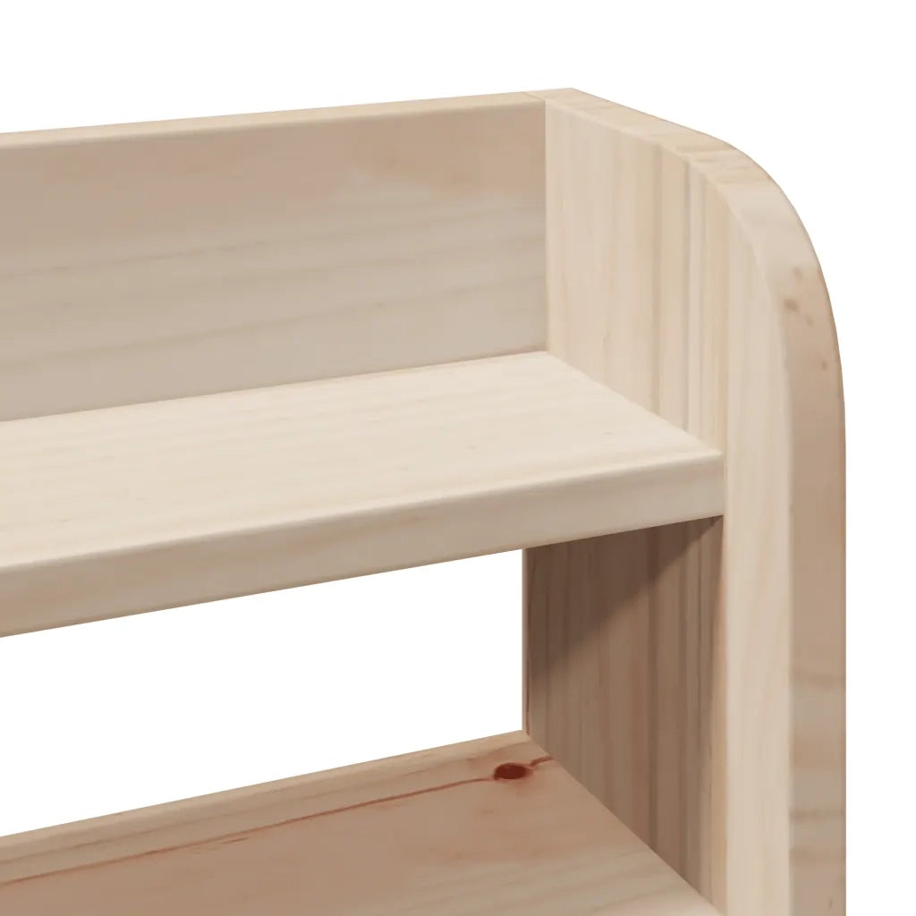 Giroletto con Testiera 90x190 cm in Legno Massello di Pino 3307104