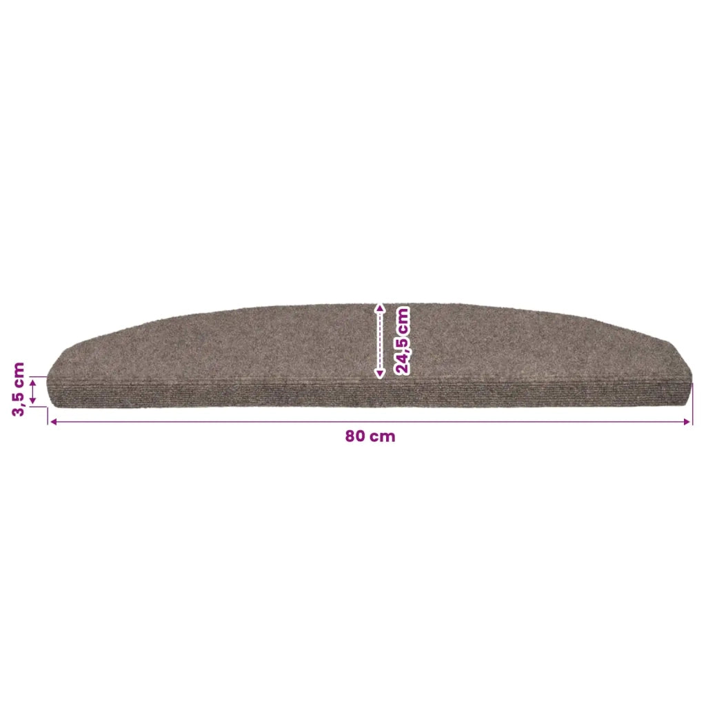Tappetini per scale autoadesivi 15 pz | Gradini per Scale Moca 80 x 24,5 x 3,5 cm