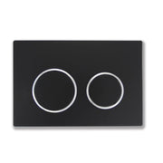 Placca di scarico doppio tasto in ABS nero opaco e cromato
