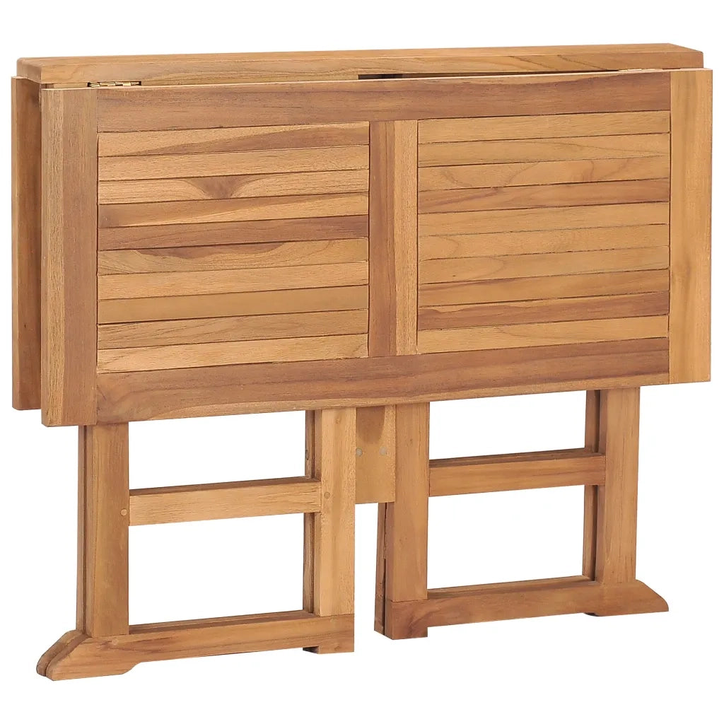 Tavolo da Giardino-Tavolo da esterno Pieghevole 90x90x75 cm in Massello di Teak