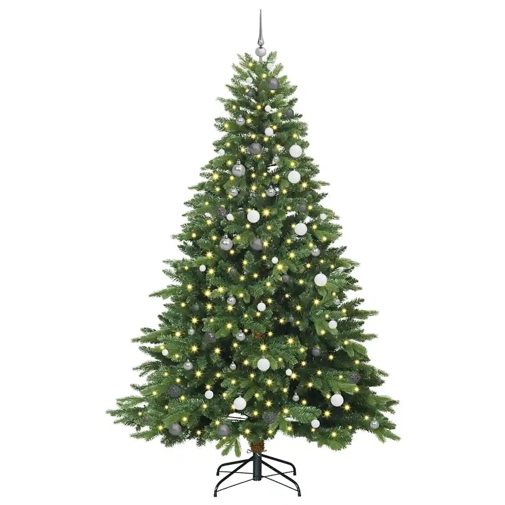 Albero di Natale artificiale con 300 LED Verde 240 cm PE e PVC 3397574