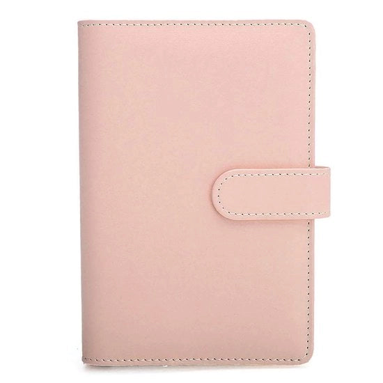 Agenda A5 con copertina in pelle PU - Cerniera con 6 anelli - Adatto per studio/travel - Pelle premium - 17,5 x 23 cm - Libretto da scrivere