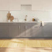 Tappeto Rettangolare Natura Chiaro 80x300 cm in Bambù 376783