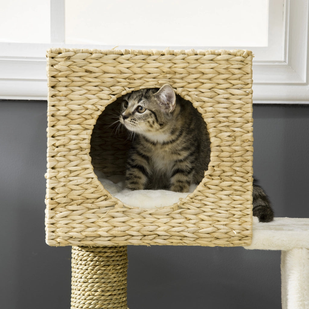 Tiragraffi per Gatti con Cuccia e Grotta ¨C Xylo ¨C Altezza 100,5 cm