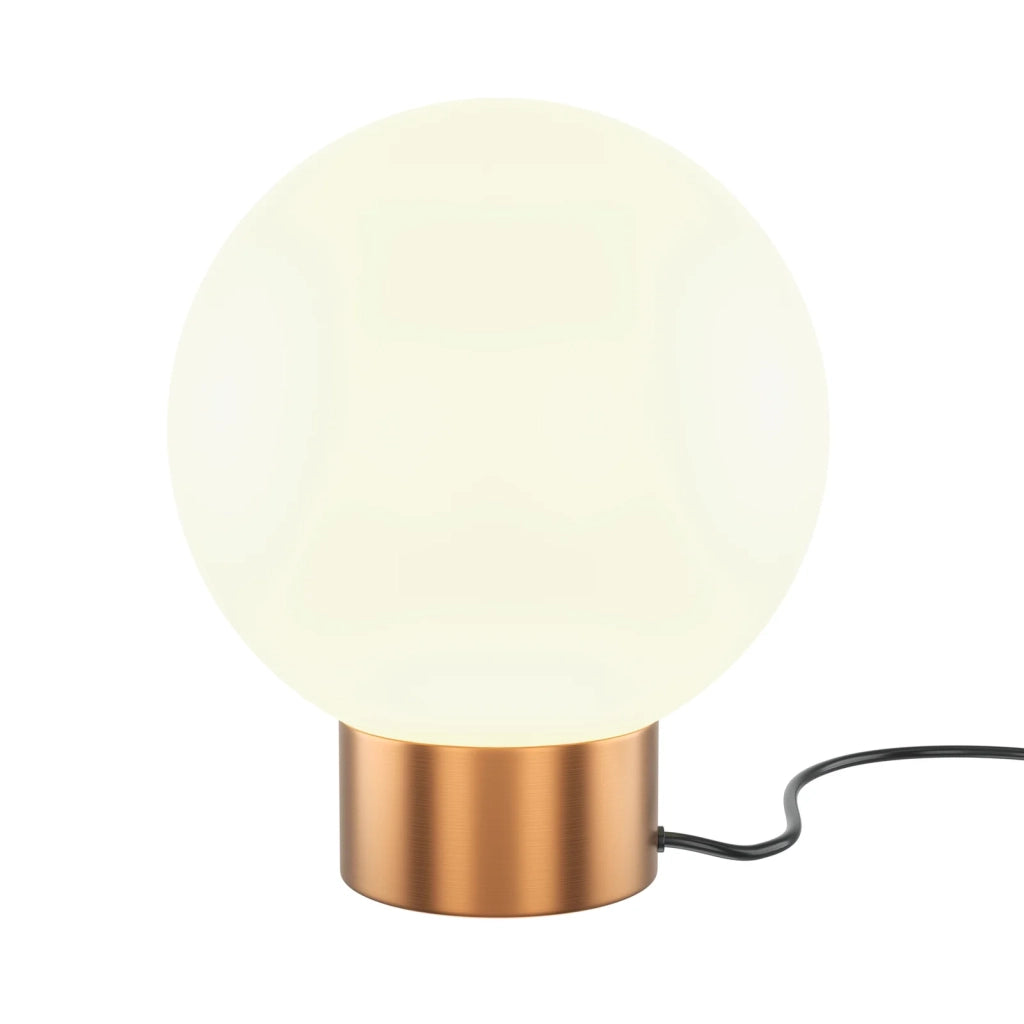 Maytoni Lampada da tavolo moderna Basic Form 1 luce E14 oro metallo vetro satinato