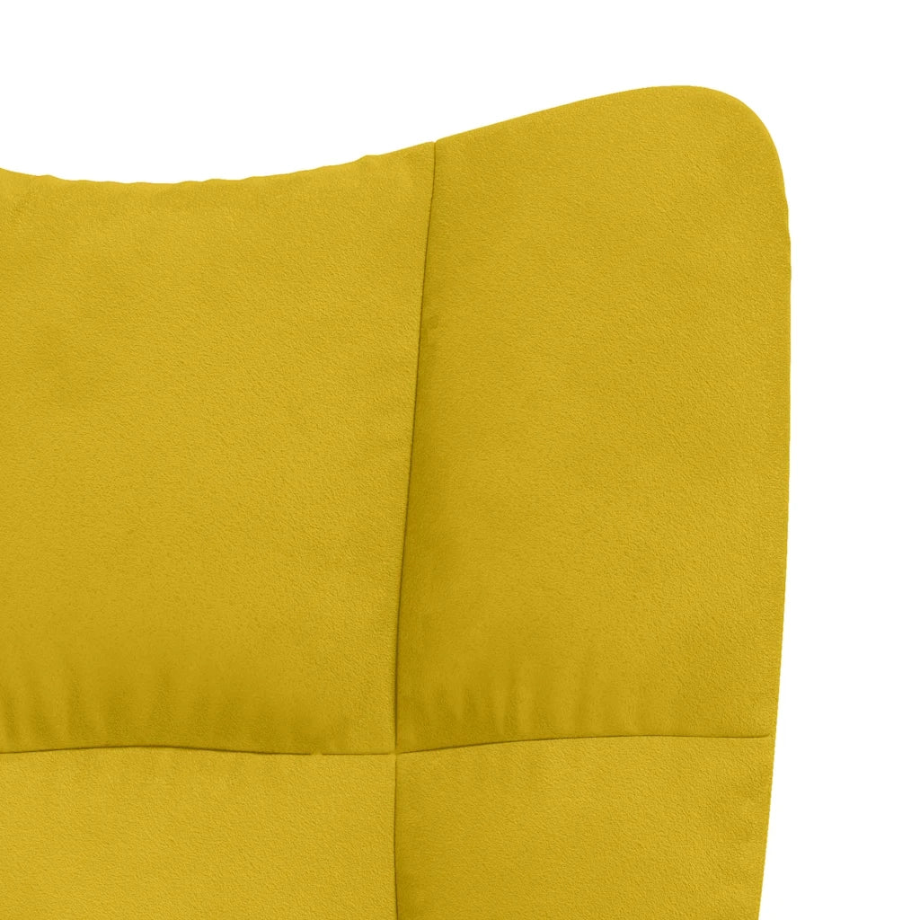 Poltrona | Sedia Relax Giallo Senape in Velluto