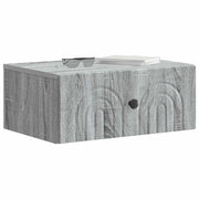 Set di 2 Comodini | Armadio da Notte | Mobiletto da notte a muro Grigio Sonoma 49 x 34,5 x 20 cm