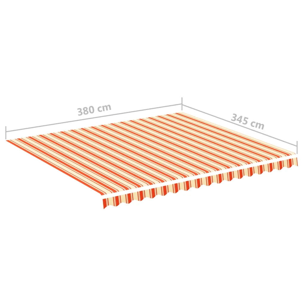 Tessuto di Ricambio per Tenda da Sole-Ricambio telo per tenda da sole Giallo e Arancio 4x3,5 m