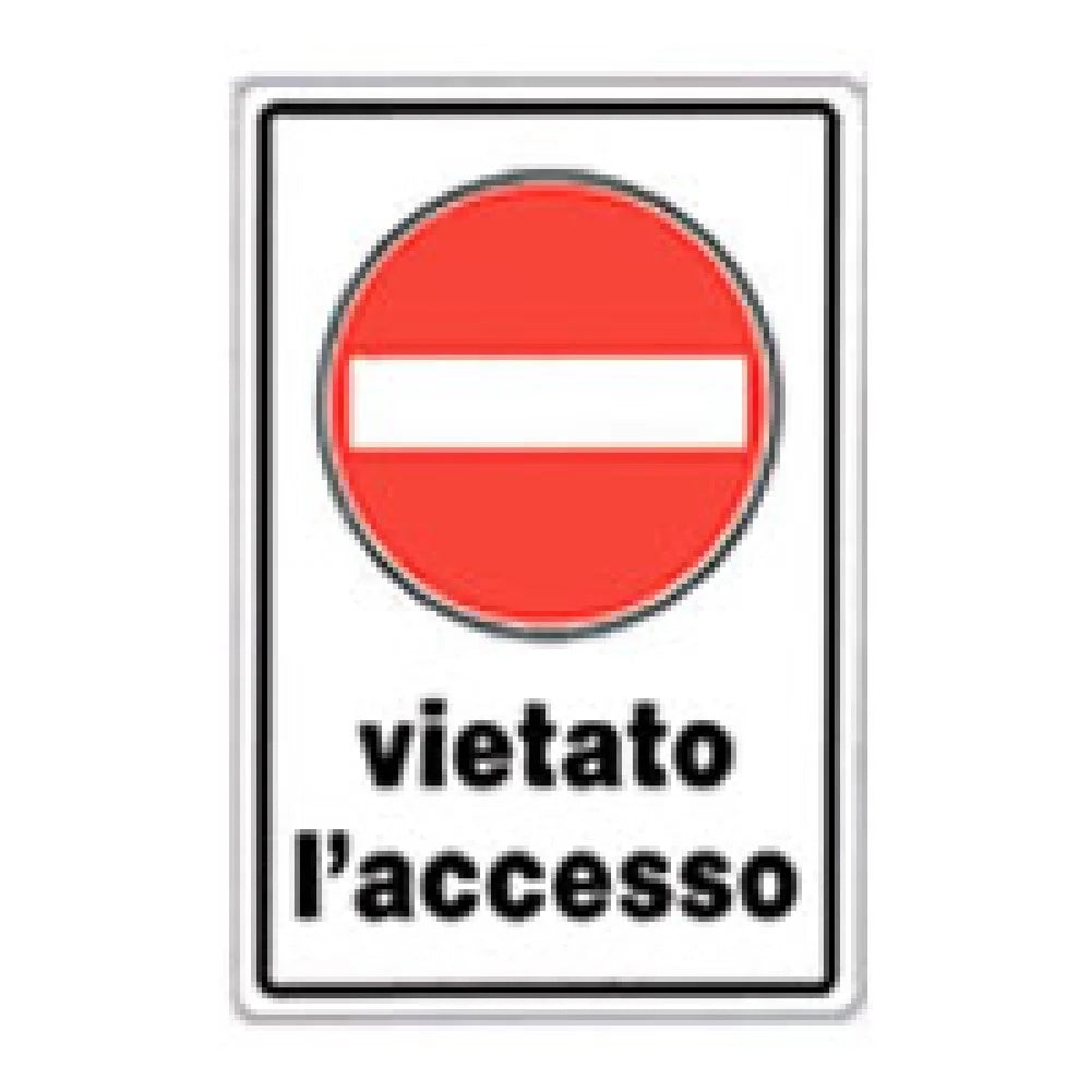 Cartello vietato l accesso 20x30 b08lr3cl1p