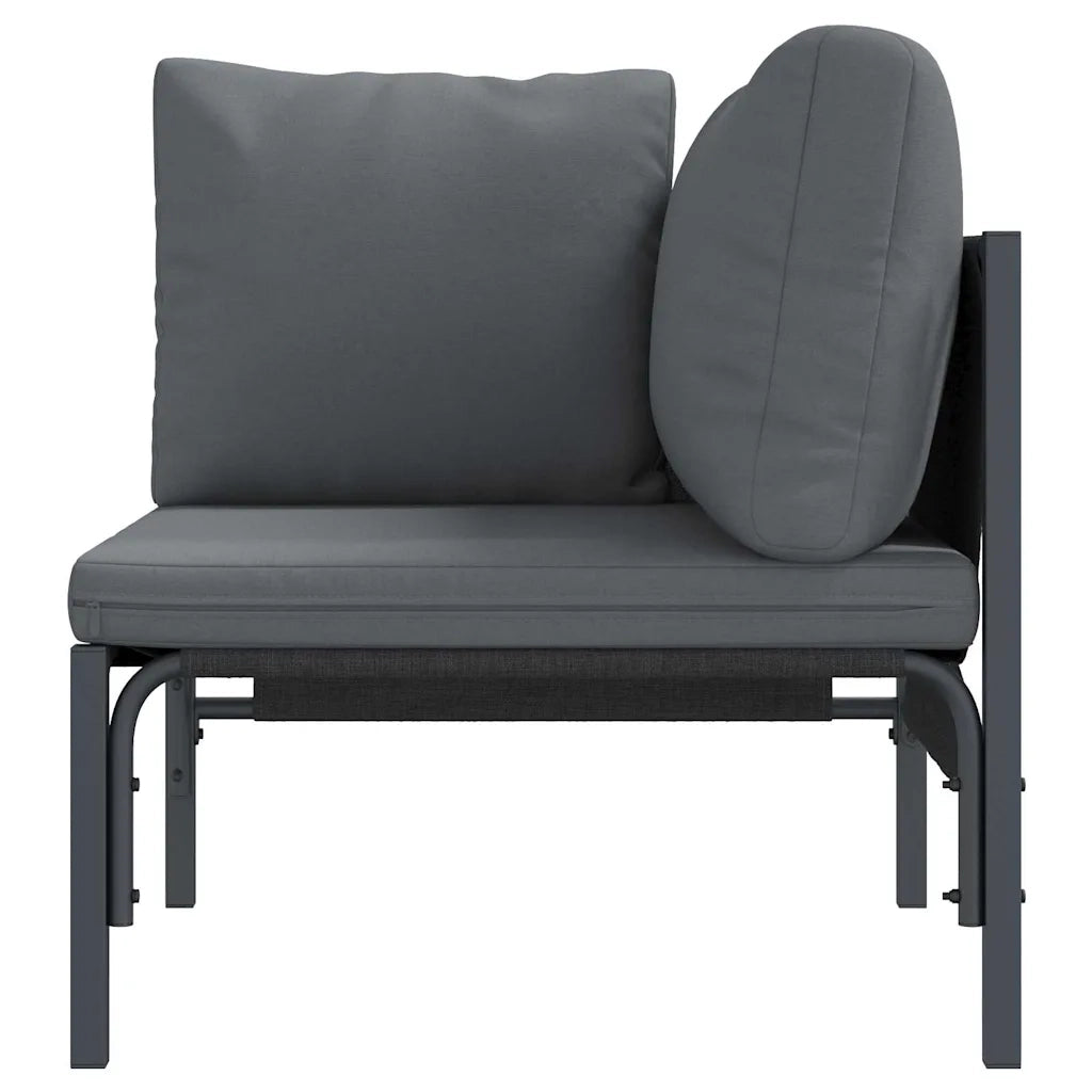 Mobili da Esterno con cuscino Antracite 80 x 80 x 71 cm Acciaio 42009986