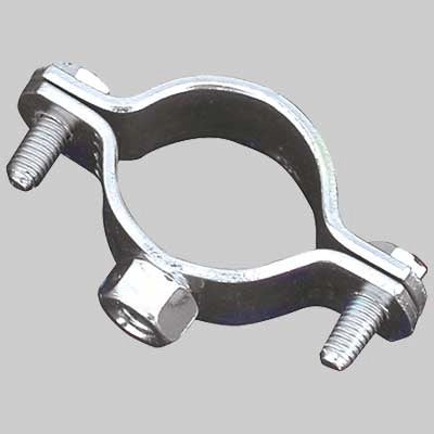 SOLO COLLARE FERMA TUBO IN ACCIAIO ZINCATO - 1 - 2 pezzi - MADE IN ITALY