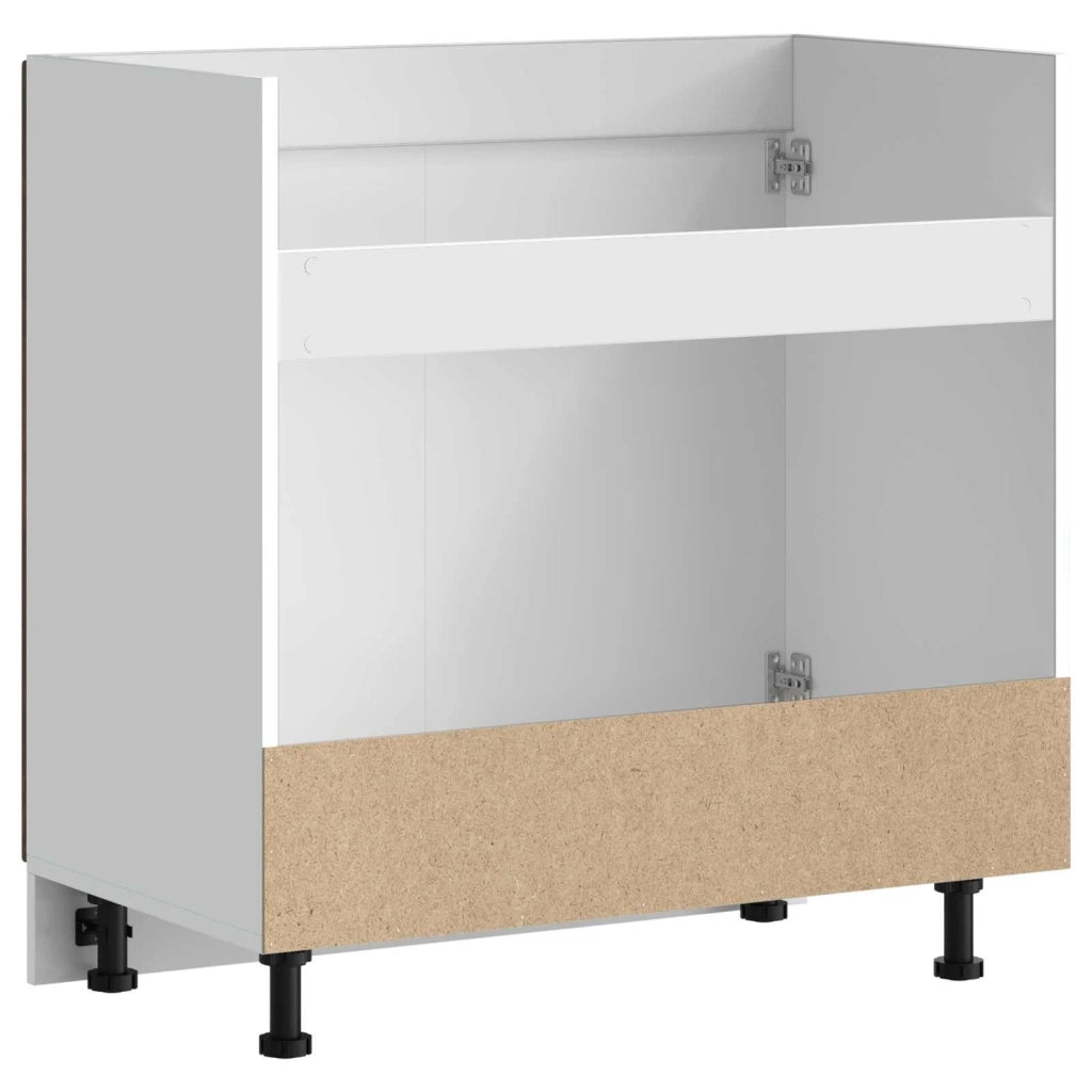 Mobile Base Lavello Lucca Rovere Fumo in Legno Multistrato 853692