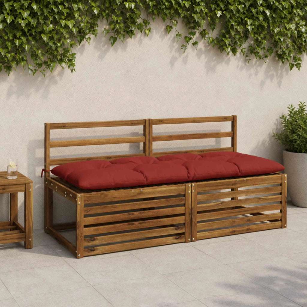 Cuscini per Panchina VIANEN 2 pz 100% Poliestere Rosso 952743