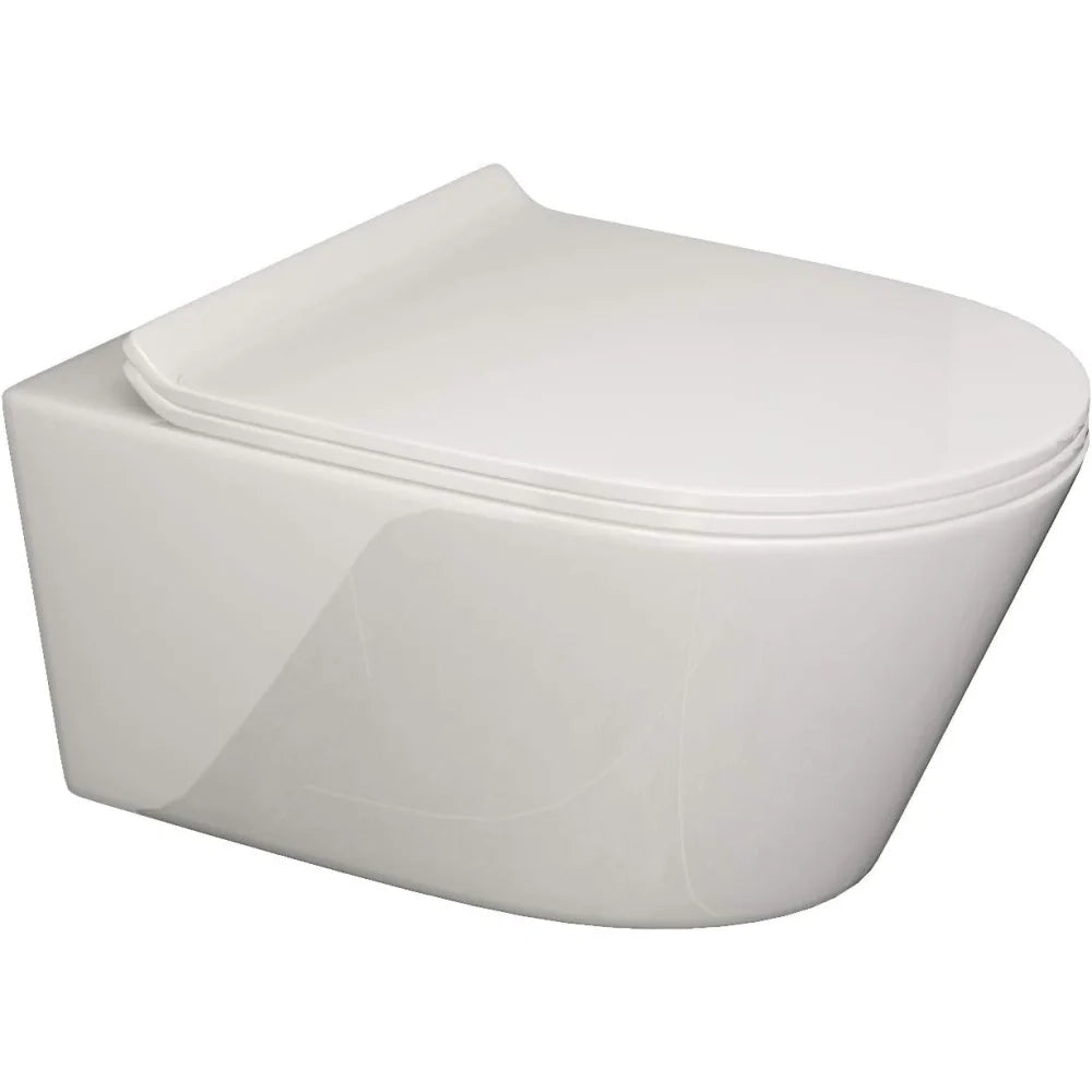 Ssww - wc sospeso di design senza brida, comprende sedile wc rim