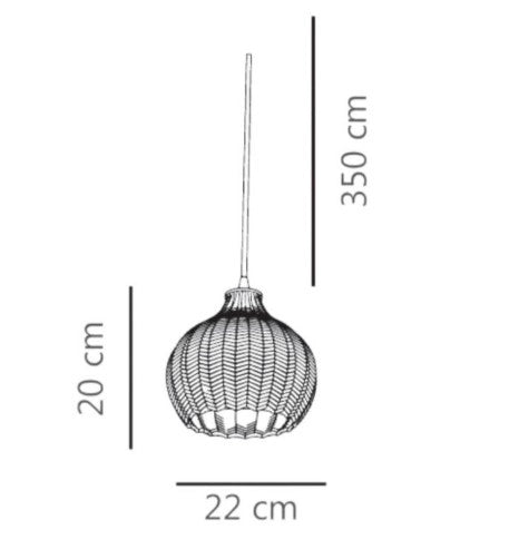 SOSPENSIONE IRIS 1 LUCE CROMO SENZA BASE