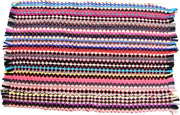 MA MAISON SET 3 TAPPETINI MILLE RIGHE MULTICOLOR 55X33 CM ZERBINO IN TESSUTO MULTIUSO
