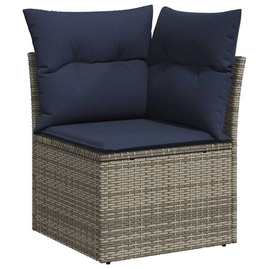 Set Divano da Giardino Grigio polyrattan 3345835