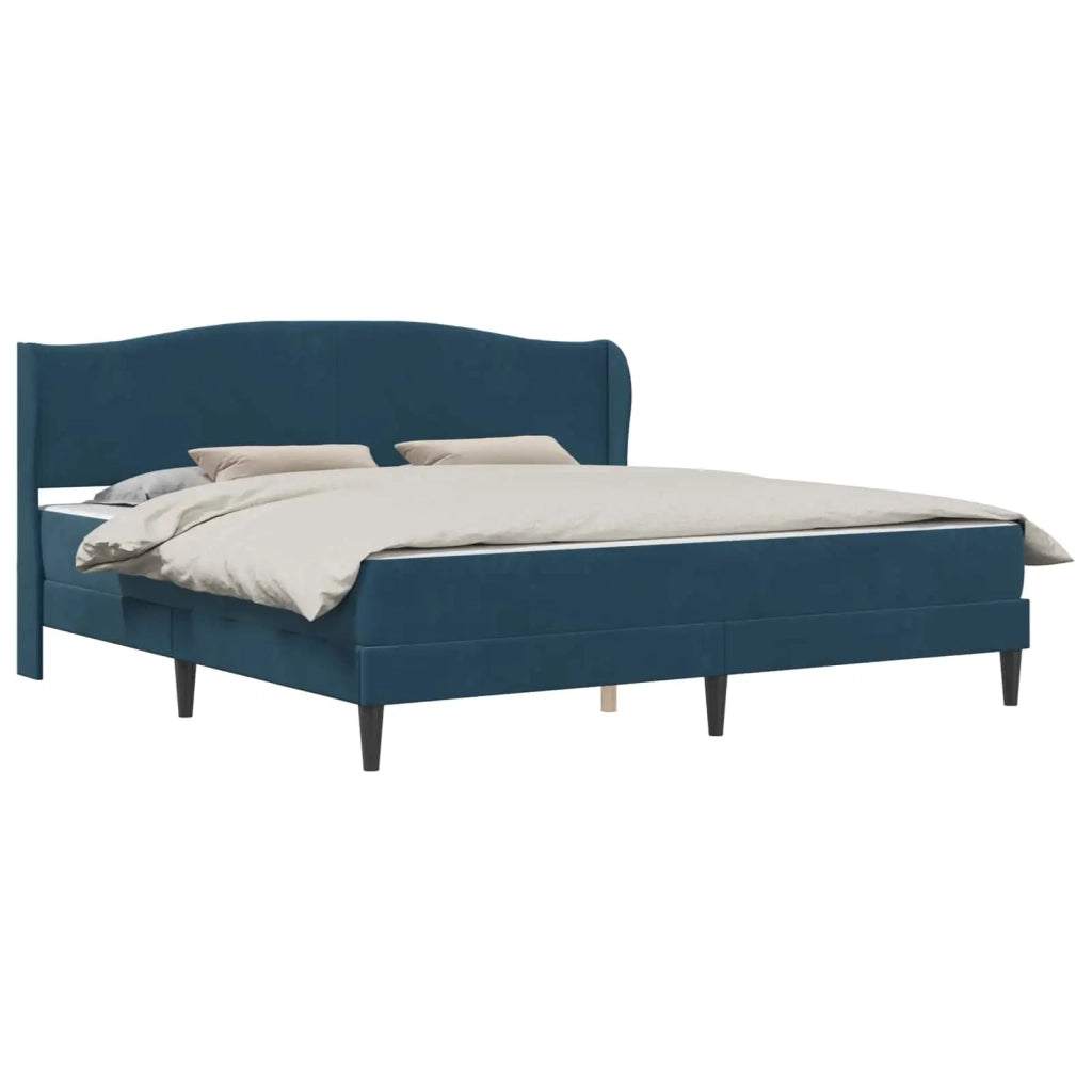 Struttura del letto con testiera Blu 200 x 200 cm Velluto 3415231