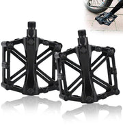 Pedali per bicicletta 9/16 pollici - Pedali in alluminio leggero - Antiscivolo - Piattaforma ampia 85x115 mm - Resistente allo shock - Cuscinetti a sfera soffici - Accessori per bicicletta