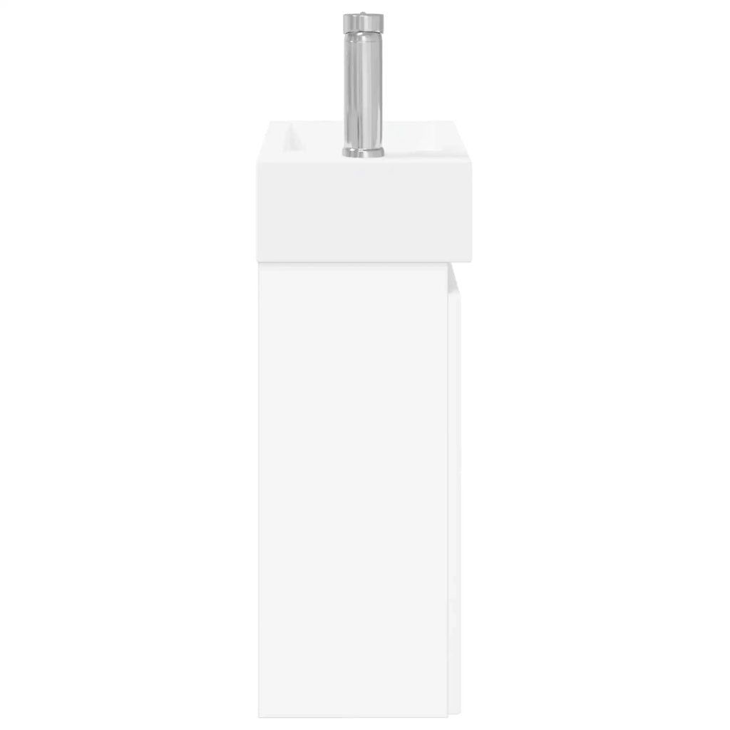 Mobile Bagno | Armadio da bagno con rubinetto Bianco 45,5 x 22,5 x 84 cm