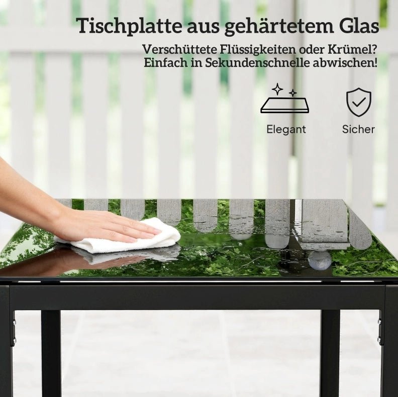 Set bistrot da giardino 3 pezzi in rattan sintetico grigio