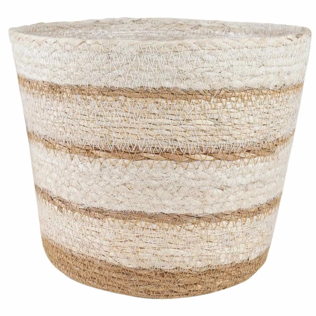 3 pz Naturale, Bianco e Beige Ø26 x 19 cm 100% Erba marina 42012252