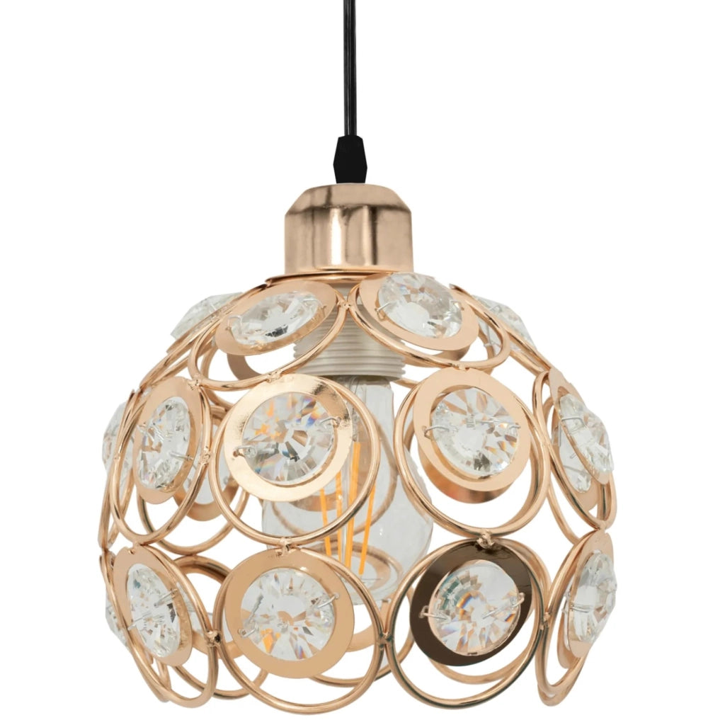 Lampada Elegante Di Soffitto App208 Cristallo Loft Oro