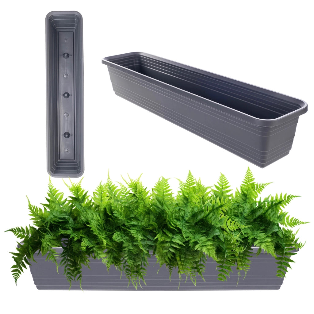 Fioriera da balcone KADAX, vaso da fiori, 80 cm, antracite, fioriera Kadax