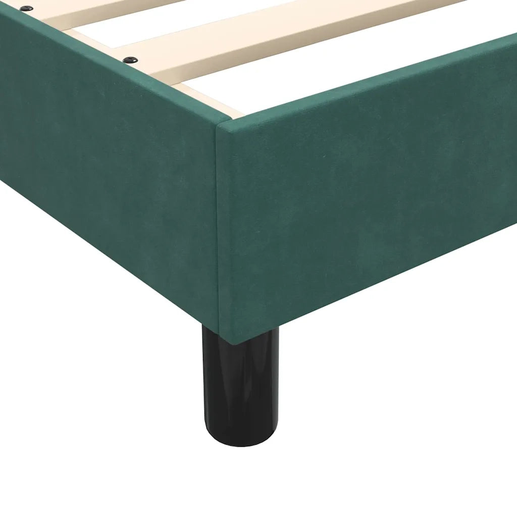 Giroletto a Molle con Materassi Verde Scuro 180x220 cm Velluto 3317496