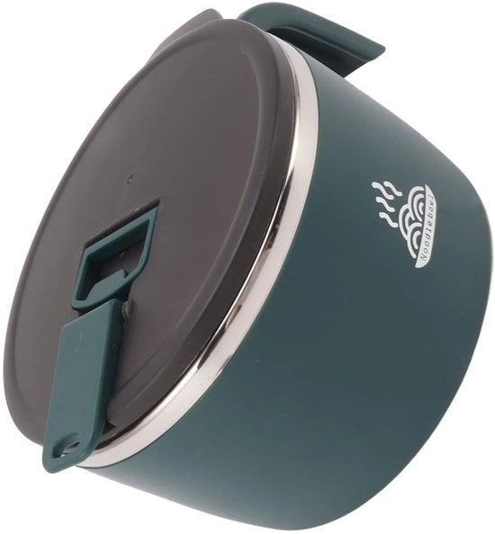 Bowl per Noodle in Acciaio Inox 900ml con Coperchio