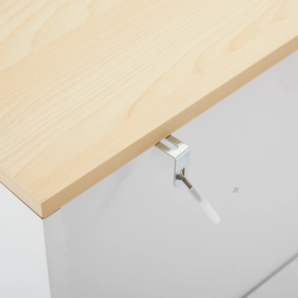Credenza con 4 ante e 4 cassetti ripiani regolabili in pannello truciolare bianco e rovere 140 × 40 × 75 cm