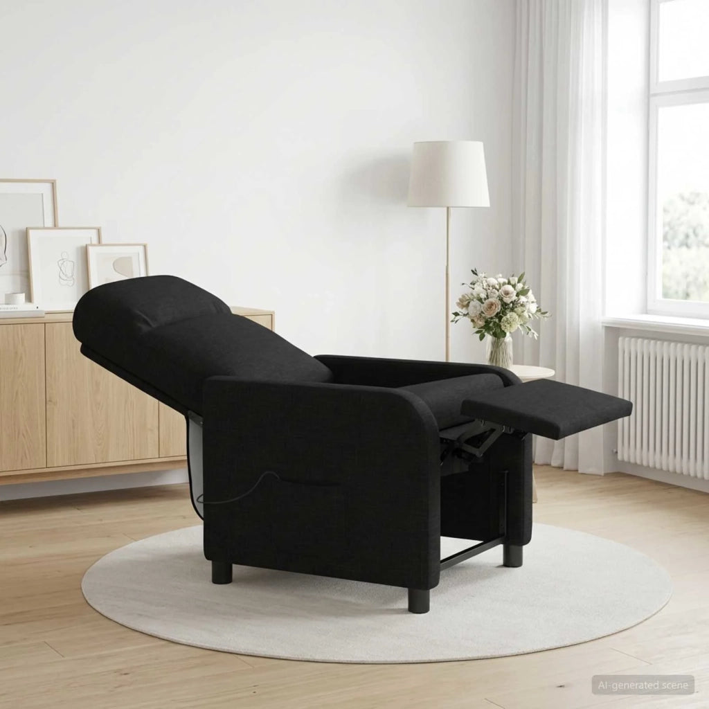 Poltrona Massaggiante Nero Tessuto 42034941