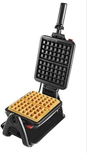 Tefal WM756D Piastra per Waffle 2 waffle rettangolari 1200W piastre rimovibili antiaderenti lavabili in lavastoviglie termostato regolabile colore Nero Acciaio Inossidabile