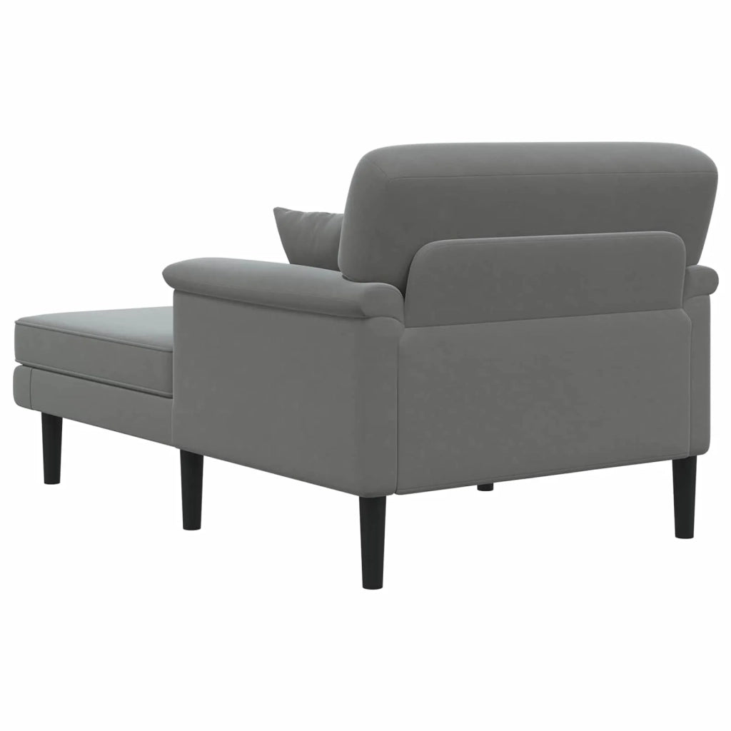 Chaise longue Grigio Scuro Velluto 42048041