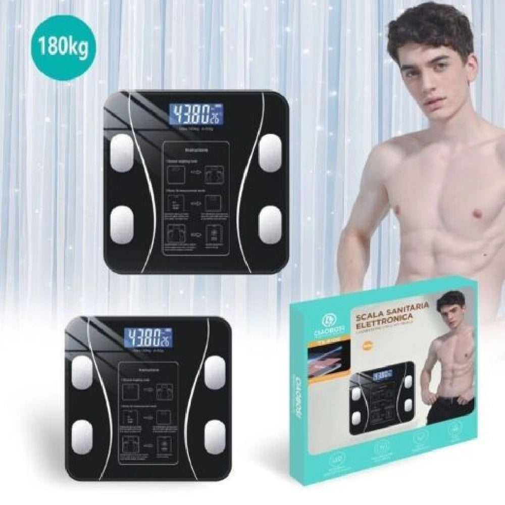 Trade Shop - Bilancia Pesapersone Digitale Professionale 180kg Elettronica Display Lcd Tx-8100 -
