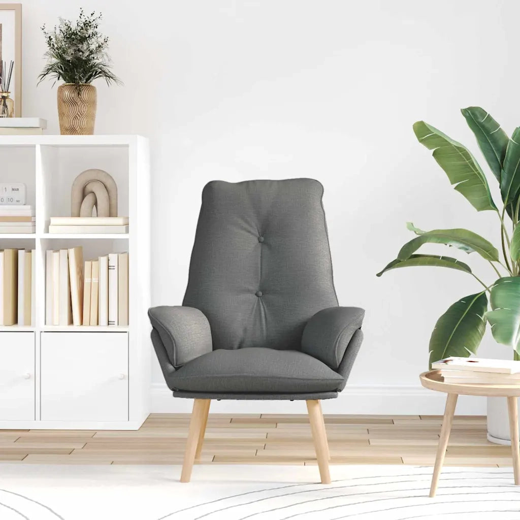 Poltrona-Divano Sedia-Poltroncina Grigio scuro 69 x 74 x 93 cm Tessuto e compensato 623476