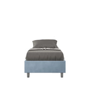Letto Singolo Sommier 100x200 cm Senza Rete Azelia Azzurro
