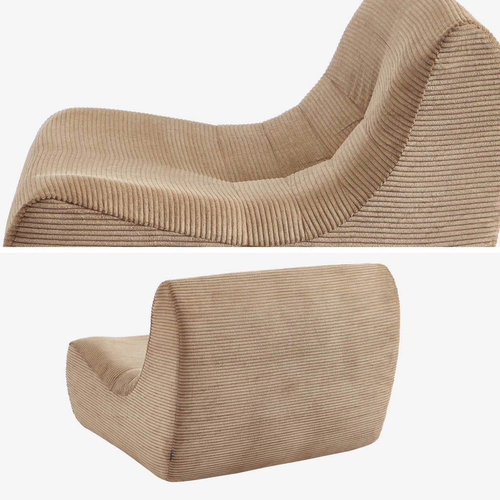 Divano modulare velluto, 3 posti, beige scuro