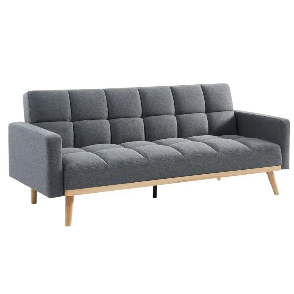 Divano 3 posti trasformabile ADONA - Grigio chiaro - Stile scandinavo