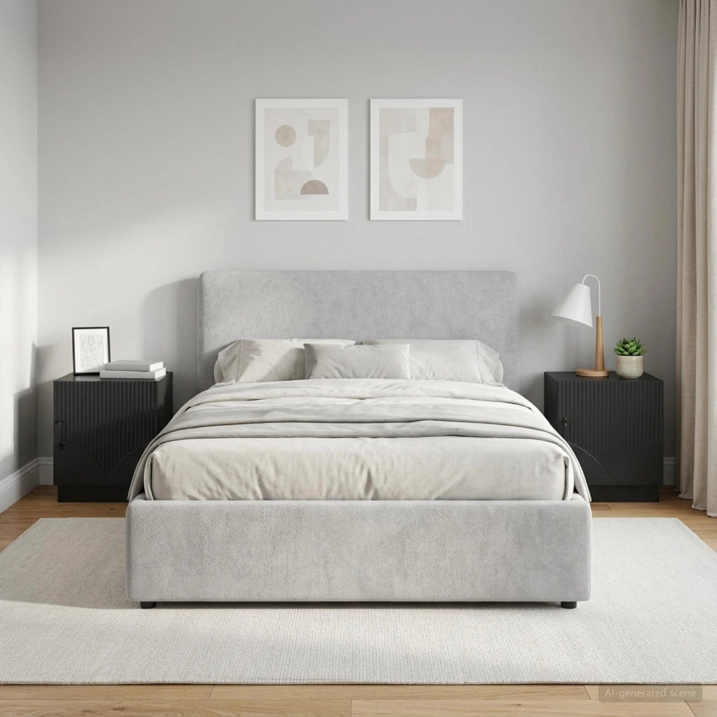 Comodino 2 pz Nero 43 x 34,5 x 47 cm Legno ingegnerizzato 895258