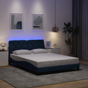 Giroletto con LED senza Materasso Blu 120x200 cm in Tessuto