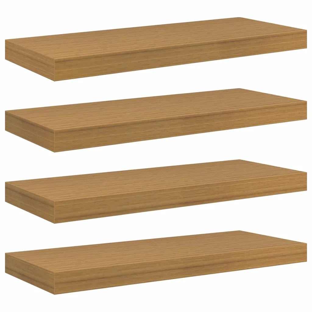 Scaffale da parete 4 pz Beige 60 x 23,5 x 3,8 cm 42019991