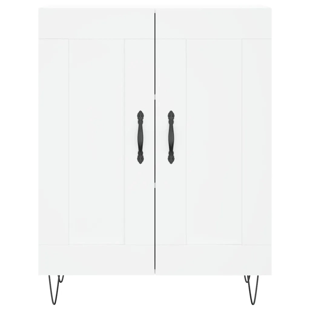 Credenza | Madia | Buffet da pranzo | Armadio da pranzo Bianca 69,5x34x180 cm in Legno Multistrato