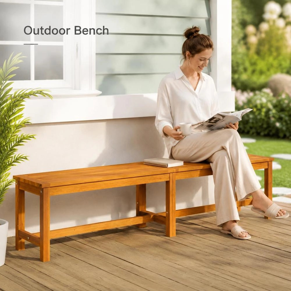 Garden Bench 180x35x45 Cm Solid Acacia Wood