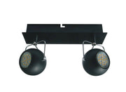 Plafoniera Candellux TONY 2 luci GU10 nero metallo