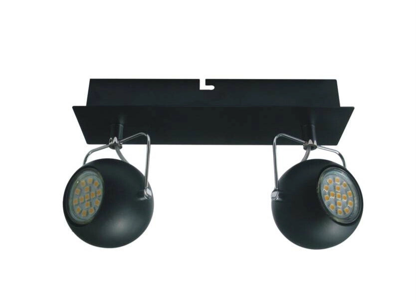Plafoniera Candellux TONY 2 luci GU10 nero metallo