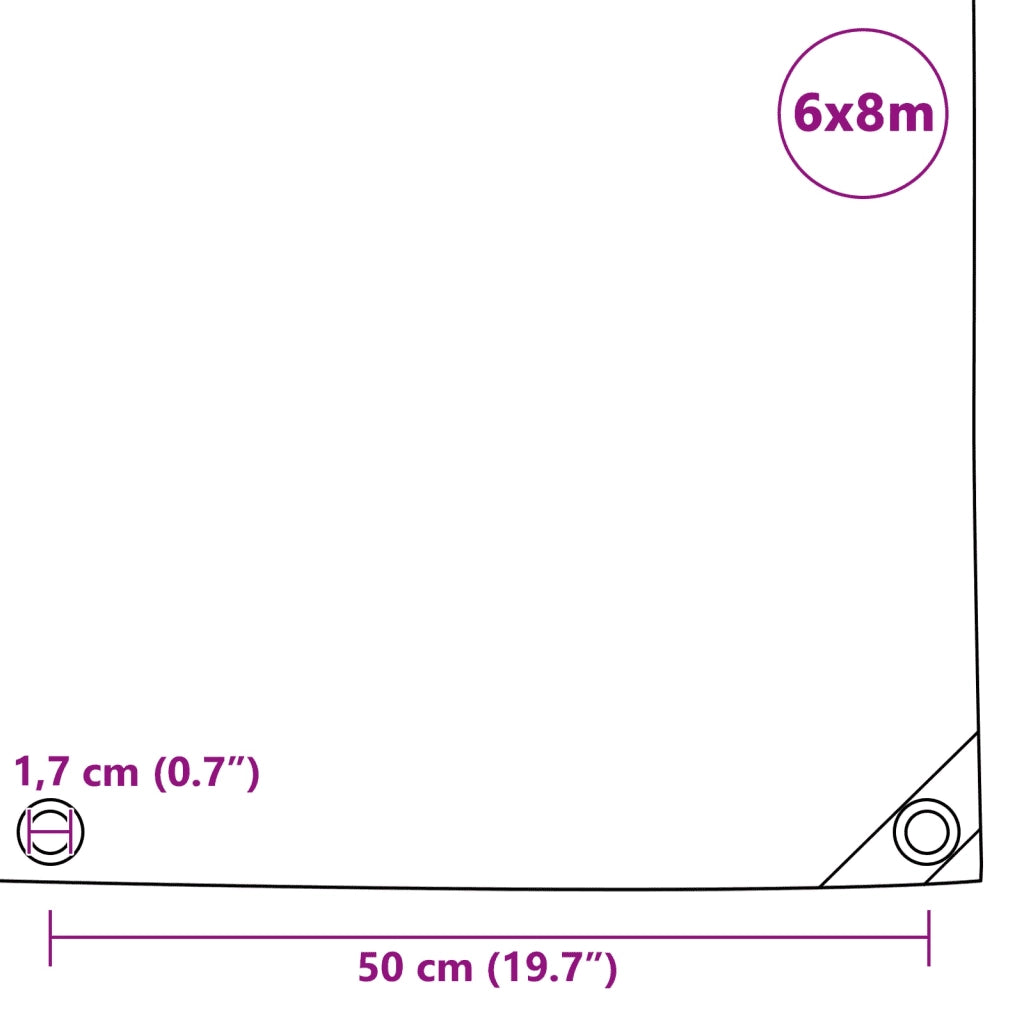 Telone 650 g/m2 6x8 m Grigio